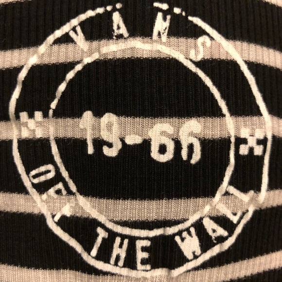 NWOT VANS Striped Crop Top Tee - Picture 3 of 3